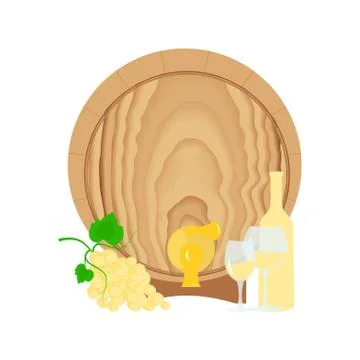 Still life with grapes Stock Illustration