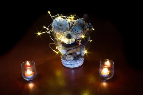 Still life with light painting Stock Photos
