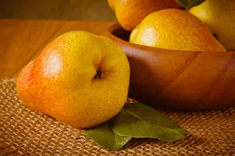 Still life with pears Stock Photos
