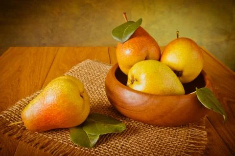 Still life with pears Stock Photos