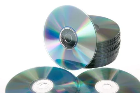 Still life portrait of a stack of compact disc 库存照片