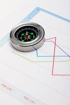 Still life Sales Classification Guidelines Compass Shed shot Analysis concept Stock Photos