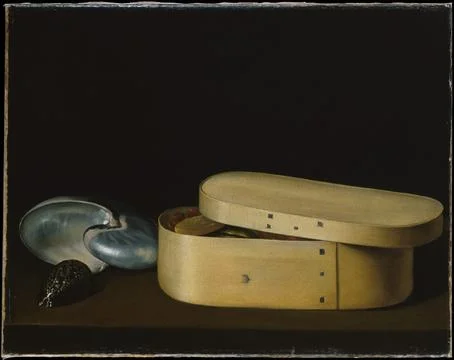 Still Life with Shells and a Chip-Wood Box late 1620s Sebastian Stoskopff F.. Stockfoto's