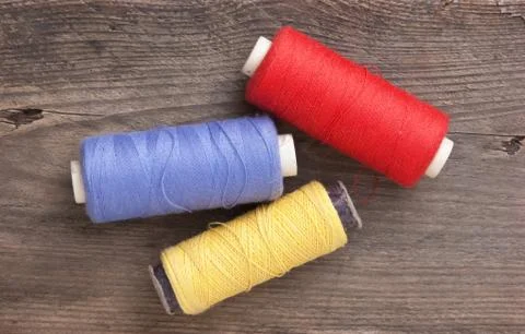 Still life of spools of thread Stock Photos