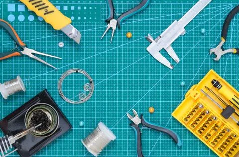 Still life with tools. Stock Photos