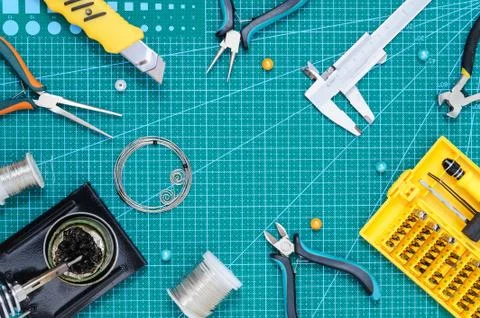Still life with tools. Stock Photos