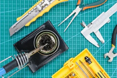 Still life with tools. Stock Photos