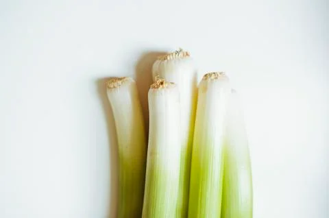 Still life of vegetable leeks Stock Photos