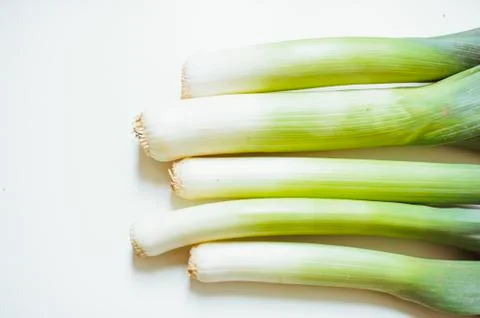 Still life of vegetable leeks Foto stock