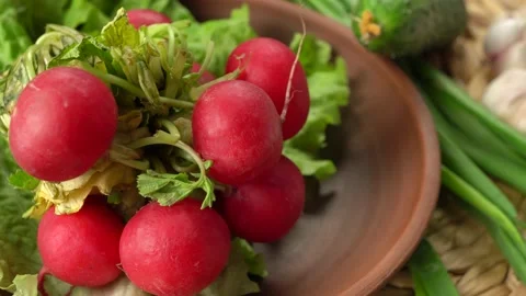 Still life with vegetables on a black background. Stock Footage 146582177