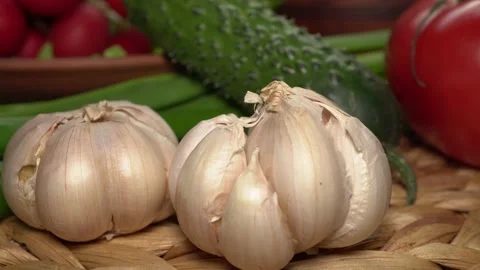 Still life with vegetables on a black background. Stock Footage 146639431