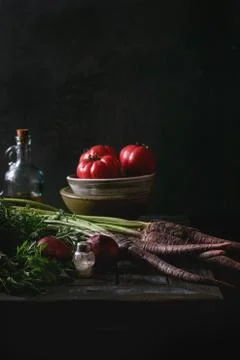 Still life with vegetables Stock Photos