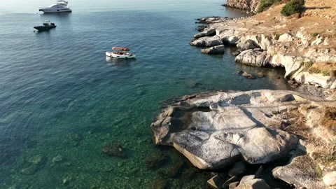 Still sea video from the cliffs Stock Footage 235189950