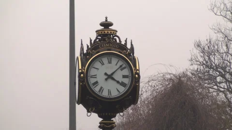Still Shot Of The Clock In The Cismigiu Park In Bucharest Stock Footage 33762485