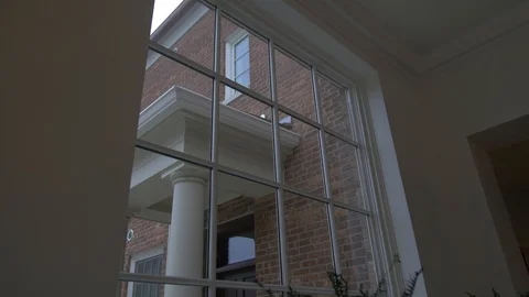 Still Shot Looking Up at Interior Window Stock Footage 100899596