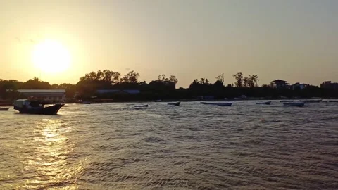 Still Shot Malindi Harbour Sunset Kilifi County Kenya Swahili Coast East Africa Stock Footage 283385694