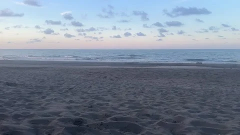 Still shot of patterned beach and horizon with ocean audio – Nautla Veracruz Stock Footage 314976895