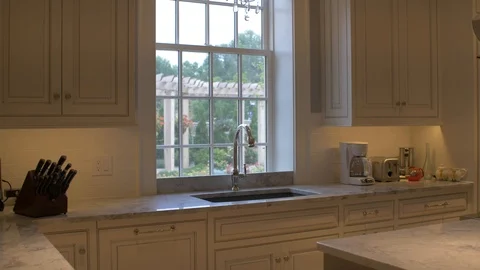 Still Shot of Premium Bright Kitchen Stock Footage 100899691