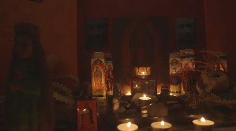 Still shot of religious Altar - background in focus Stock Footage 49781783