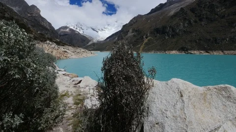 Still Shot white mountain range, Callejon de Huaylas, Perù Huaraz, Stock Footage 106434886