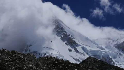 Still Shot On white mountain range, Callejon de Huaylas, Perù Stock Footage 106450187