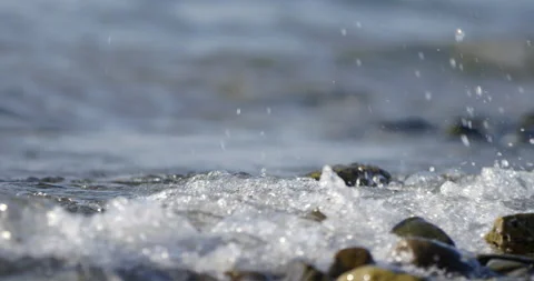 Still Slow Mo Close Up Of Small Ocean Waves Stock Footage 141720395