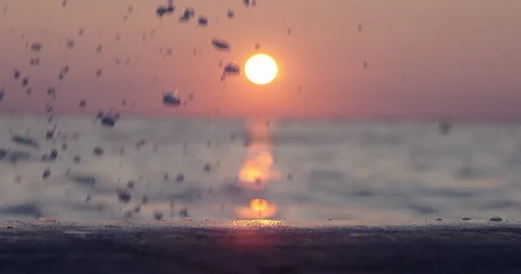 Still Slow Mo Of Ocean Water Splashing On Bridge Stock Footage 141743271