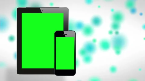 Still tablet and smartphone on cool and smooth background Stock Footage 34313040