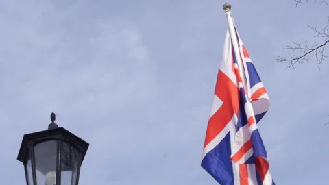 Still Union Jack On A Flag Pole Video stock 149156069
