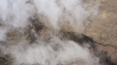 Still video of a relatively thick cloud deck that slowly moves over Video stock 142751984