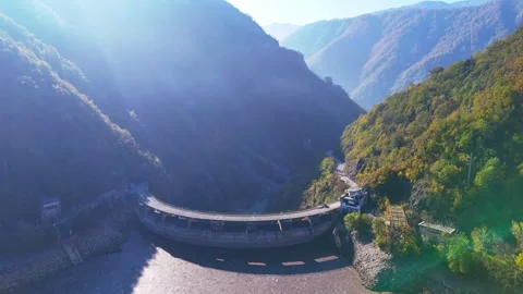 Still Waters Beyond Dam Vídeo Stock 312240371