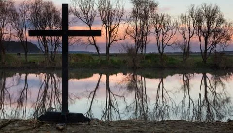 Still waters cross Stock Photos