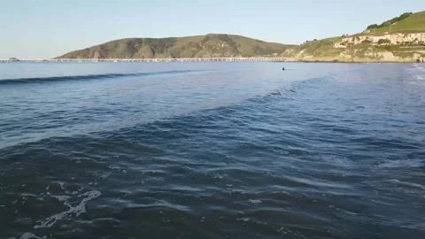 Still Wave Shot with Surfer Stock-Footage 276198725