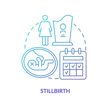 Stillbirth blue gradient icon Stock Illustration