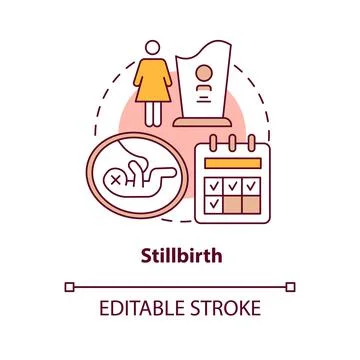 Stillbirth concept icon Stock Illustration