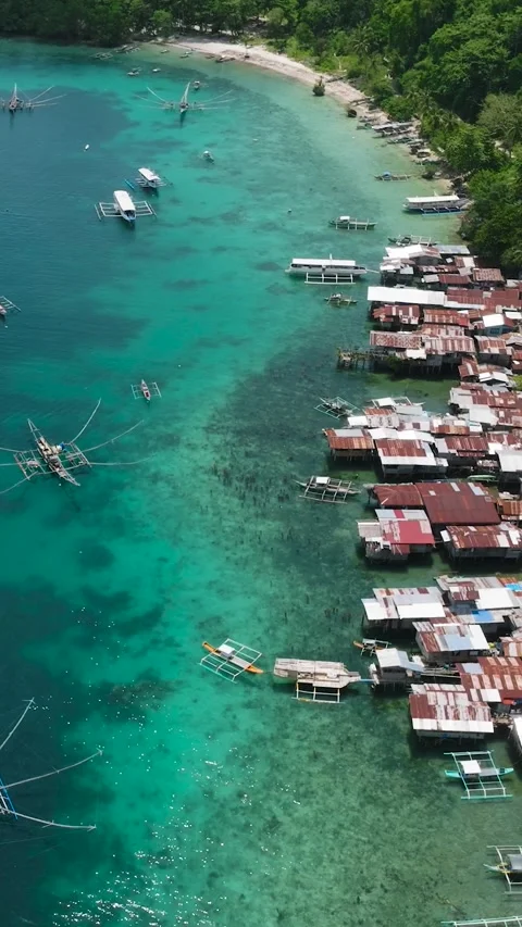 Stilt house in Samal, Davao. Philippines. Stock Footage 262525571