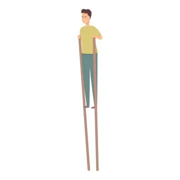 Stilt walker icon cartoon vector. Street leg イラスト素材