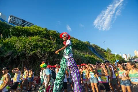 Stilt walker Stock Photos