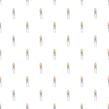 Stilt walker repeating pattern and circus performance concept Иллюстрация