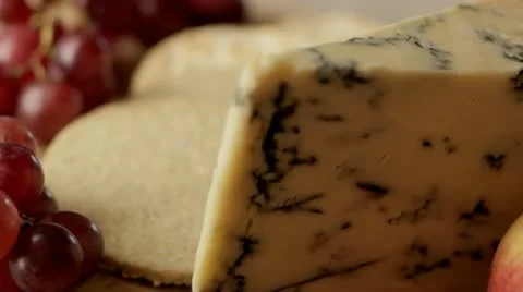 Stilton cheese rotating Video stock 12717251