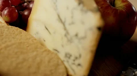 Stilton cheese rotating Video stock 12717590