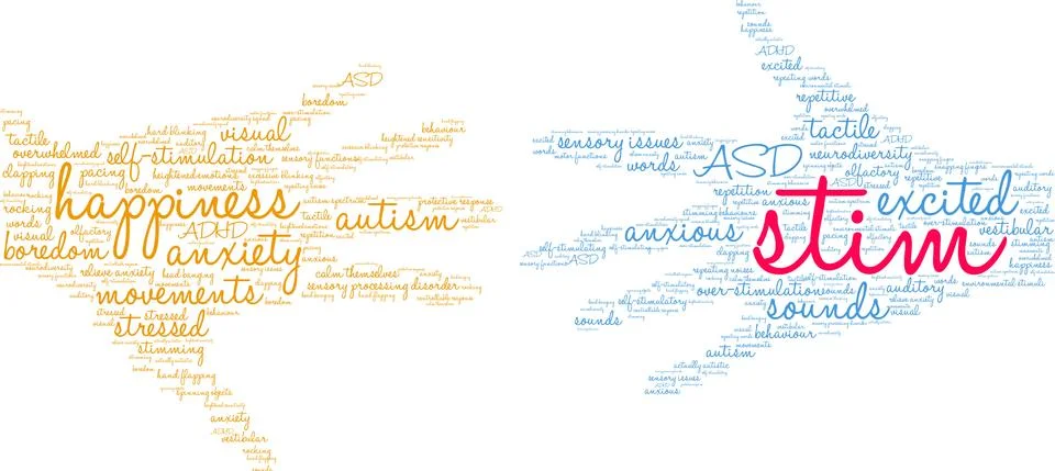 Stim Word Cloud Illustrazione stock