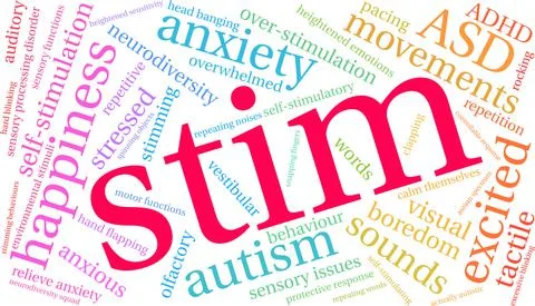 Stim Word Cloud Stock Illustration
