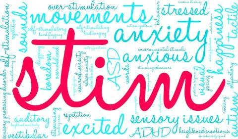 Stim Word Cloud Illustrazione stock