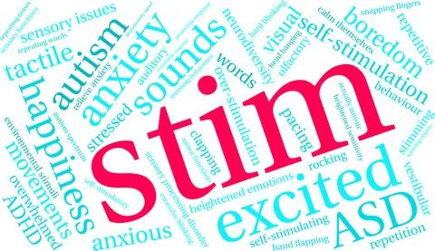 Stim Word Cloud Stock Illustration