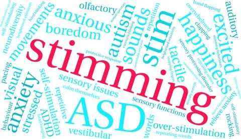 Stimming Word Cloud Stock Illustration