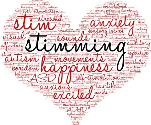 Stimming Word Cloud Stock Illustration