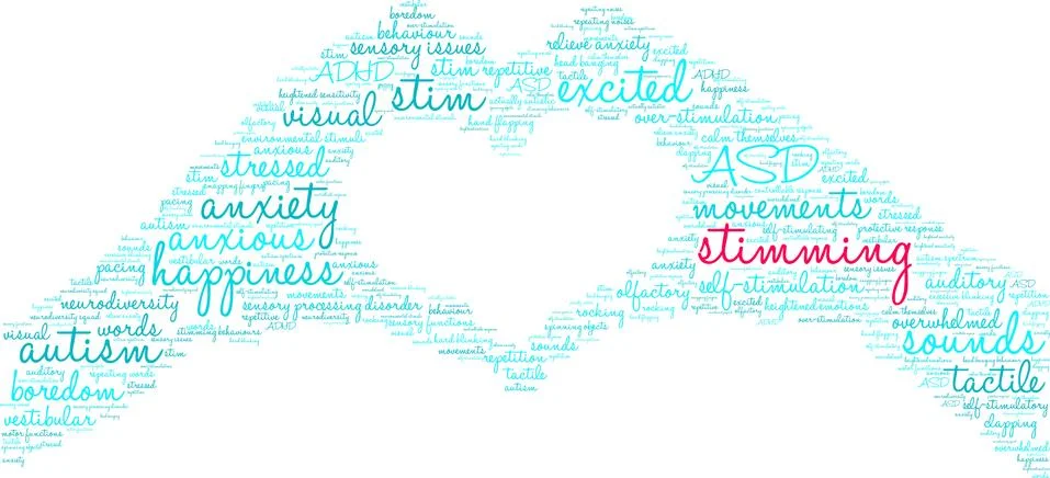 Stimming Word Cloud Stock Illustration