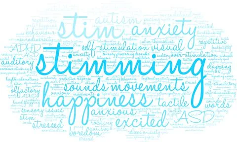 Stimming Word Cloud Stock Illustration