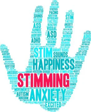 Stimming Word Cloud Stock Illustration